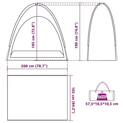 VidaXL Opbergtent waterdicht groen VidaXL Opbergtent waterdicht groen