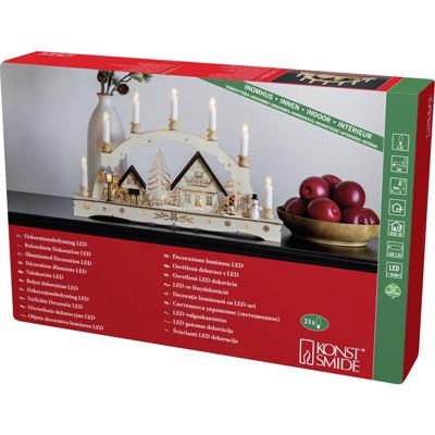 Konstsmide 3254-100 LED-silhouet Dorp, Sneeuwpop, Kinderen Warmwit LED Natuur Stroomvoorziening kiesbaar