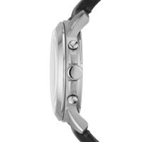 Fossil Heren Grant chronograaf zwart lederen horloge FS4812 - thumbnail