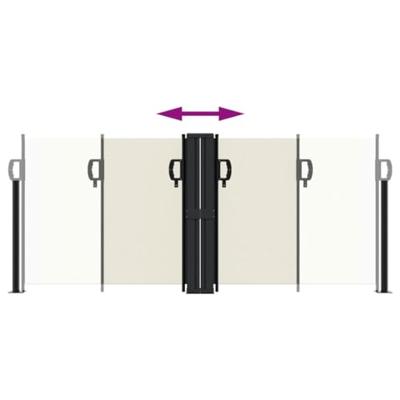 VidaXL Windscherm uittrekbaar 100x600 cm crème