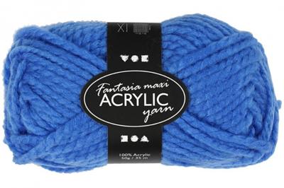 Creativ Company Fantasia acrylgaren, l: 35 m, maxi, blauw, 50 gr/ 1 bol