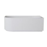 Hoekbad Rechts Wiesbaden Rivi 180x80 cm Acryl Met Waste Glans Wit - thumbnail