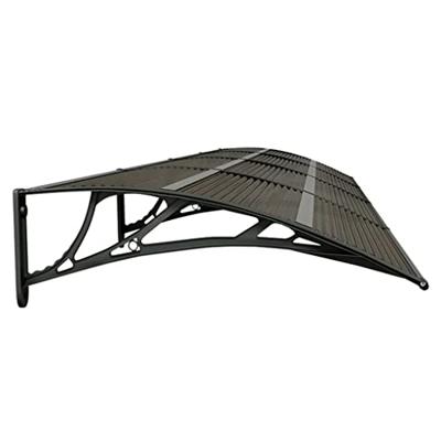 VidaXL Deurluifel 400x75 cm polycarbonaat zwart