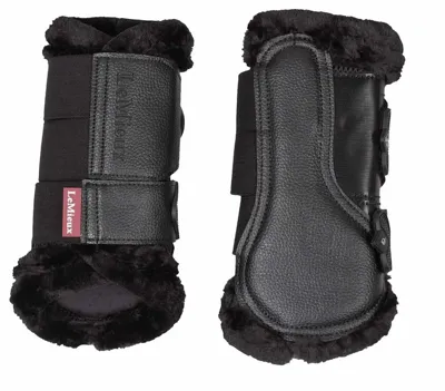 LeMieux Fleece Beenbeschermers zwart/zwart maat:l LeMieux Fleece Beenbeschermers zwart/zwart maat:l