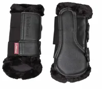 LeMieux Fleece Beenbeschermers zwart/zwart maat:l - thumbnail