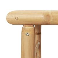 2-delige Loungeset met kussens bamboe donkergrijs - thumbnail