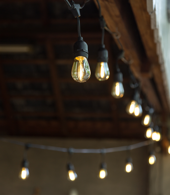 Ledr buiten feestverlichting zwart - 10 Edison LED lampen (5 m) & stekker (3 m) - Premium Patio Lights - Waterdicht Ledr buiten feestverlichting zwart - 10 Edison LED lampen (5 m) & stekker (3 m) - Premium Patio Lights - Waterdicht