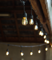 Ledr buiten feestverlichting zwart - 10 Edison LED lampen (5 m) & stekker (3 m) - Premium Patio Lights  - Waterdicht - thumbnail