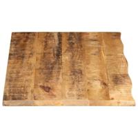 Tafelblad met natuurlijke rand 120x60x3,8 cm massief mangohout - thumbnail