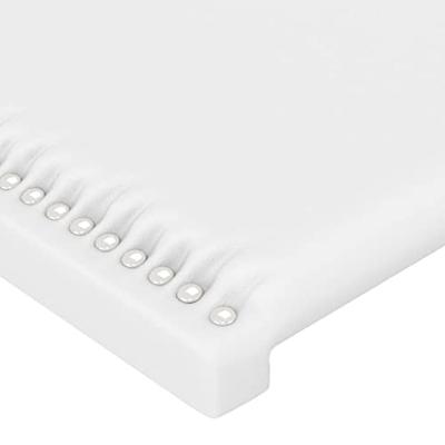 Hoofdborden 2 st 100x5x78/88 cm kunstleer wit - thumbnail