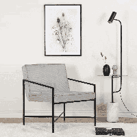 Nohr Fauteuil 'Sidra' Rib, kleur Grijs - thumbnail