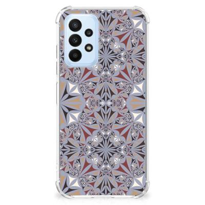 Samsung Galaxy A23 Anti-Shock Hoesje Flower Tiles Samsung Galaxy A23 Anti-Shock Hoesje Flower Tiles