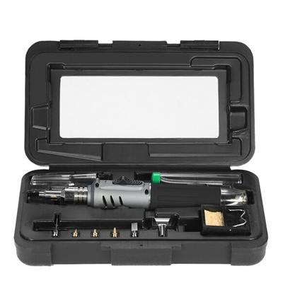 HS-1115K 10-in-1 multifunctionele gassoldeerijzeren gereedschapsset (grijs handvat)