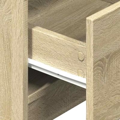 Nachtkastjes 2 st met 2 lades 40x36x50 cm sonoma eikenkleurig