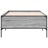 Bedframe bewerkt hout en metaal grijs sonoma eiken 90x190 cm - thumbnail