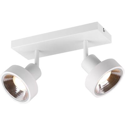 LED Plafondspot - Trion Leonida - GU10 Fitting - 2-lichts - Rechthoek - Mat Wit - Aluminium LED Plafondspot - Trion Leonida - GU10 Fitting - 2-lichts - Rechthoek - Mat Wit - Aluminium