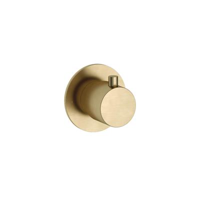 OUTLET Stopkraan Hotbath Cobber Inbouw Thermostaat Geborsteld Messing (excl. inbouwdeel) Living Colours (NIEUW ARTIKELNUMMER HTBCB7068EXTBB)