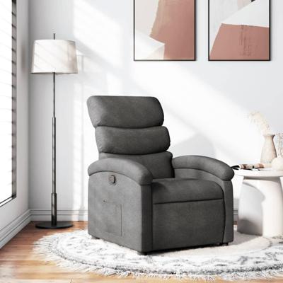 Relaxfauteuil donkergrijze stof