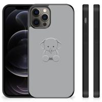 iPhone 12 Pro Max | Bumper Hoesje | Grijs Baby Olifant - thumbnail
