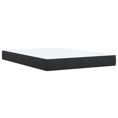 Boxspring met matras fluweel zwart 180x200 cm