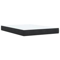 Boxspring met matras fluweel zwart 140x200 cm - thumbnail