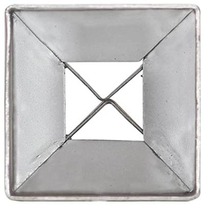 Grondpinnen 6 st 7x7x75 cm gegalvaniseerd staal zilverkleurig - thumbnail