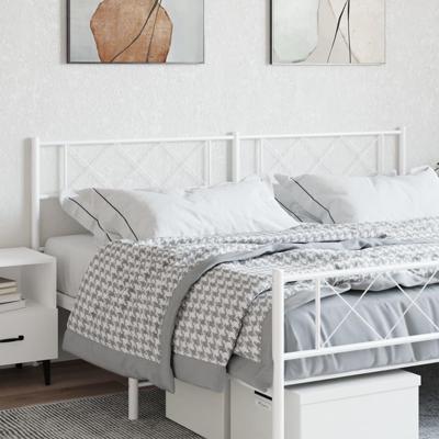 Hoofdbord 200 cm metaal wit