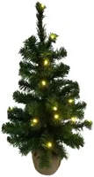 Own Tree verlichte kunstkerstboom in juten zak 60cm - thumbnail