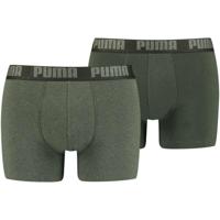 Heren Boxer Shorts Puma Basic 2 Onderdelen Donkergroen - Maat: L - thumbnail