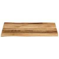 Tafelblad met natuurlijke rand 90x60x3,8 cm massief mangohout - thumbnail
