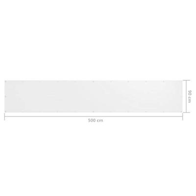 VidaXL Balkonscherm 90x500 cm oxford stof wit