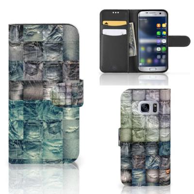 Wallet Case met Pasjes Samsung Galaxy S7 Spijkerbroeken Wallet Case met Pasjes Samsung Galaxy S7 Spijkerbroeken