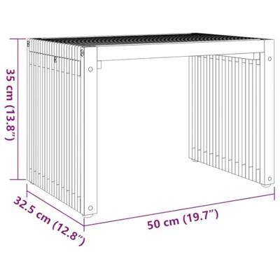 Tuin Bijzettafel Bruin 50 x 32.5 x 35 cm Massief teakhout