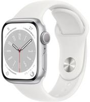 Refurbished Apple Watch Series 8 GPS 41 mm Zilver Als nieuw - thumbnail