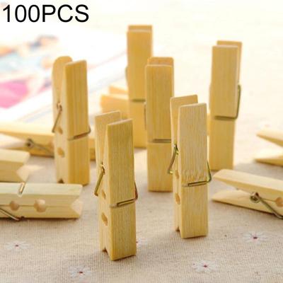 100 stuks multi-functie Mini bamboe kleding foto paperclip Peg wasknijper Wasserij Hanger 100 stuks multi-functie Mini bamboe kleding foto paperclip Peg wasknijper Wasserij Hanger