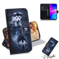 Wolf en hond patroon gekleurde tekening horizontale Flip lederen case voor Xiaomi Redmi 7 met houder & card slots & portemonnee - thumbnail