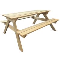 Picknicktafel 150x135x71,5 cm hout - thumbnail