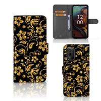 Nokia XR21 Hoesje Gouden Bloemen - thumbnail