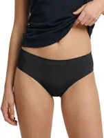 Perini meisjes slip microfiber - Naadloos - Wit - Zwart - Meisjes ondergoed - thumbnail