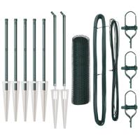 VidaXL Afrasteringspaal groen 10 x 0,6 m (13 mm gaas) staal en pvc - thumbnail