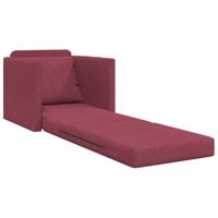 Vloerslaapbank met kussen Wijnrood 74 x 77 x 81 cm Stof - thumbnail