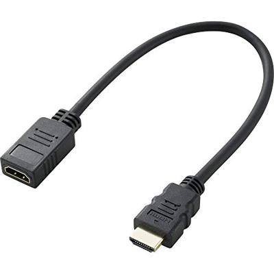 SpeaKa Professional SP-7870100 HDMI-kabel HDMI Verlengkabel HDMI-A-stekker, HDMI-A-bus 0.30 m Zwart 4K UHD, Audio Return Channel (ARC), Vergulde steekcontacten