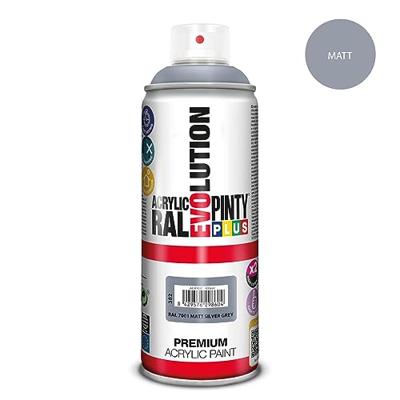 Sprayverf Pintyplus Evolution RAL 7001 Grijs Zilverkleurig 400 ml Mat