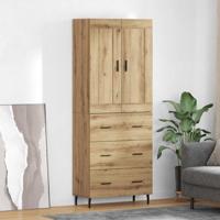 Hoge kast met lade 2 pcs Artisan Eiken Geengineerd Hout en Glas - thumbnail