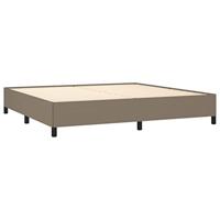 Boxspring met matras stof taupe 200x200 cm - thumbnail
