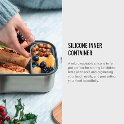 Black+Blum Sandwich Box Groot - 190x135x75mm - Oranje Black+Blum Sandwich Box Groot - 190x135x75mm - Oranje