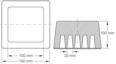 KS Tools 160.0518 Rubberen mat (l x b x h) 150 x 150 x 100 mm