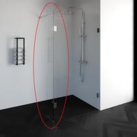 BRAUER Draaibare zijwand 40 helder glas greeploos - thumbnail