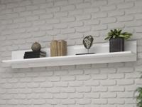 Wandplank TULIO 160 cm wit/hoogglans wit - thumbnail