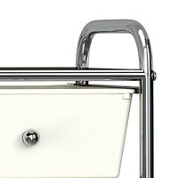 VidaXL Opbergtrolley met 4 lades mobiel kunststof wit - thumbnail